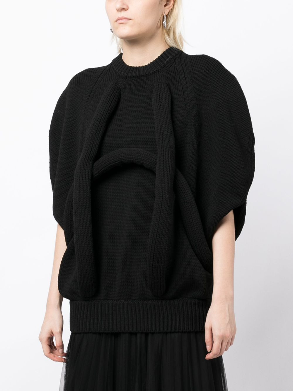 appliqué-detail chunky-knit jumper - 3