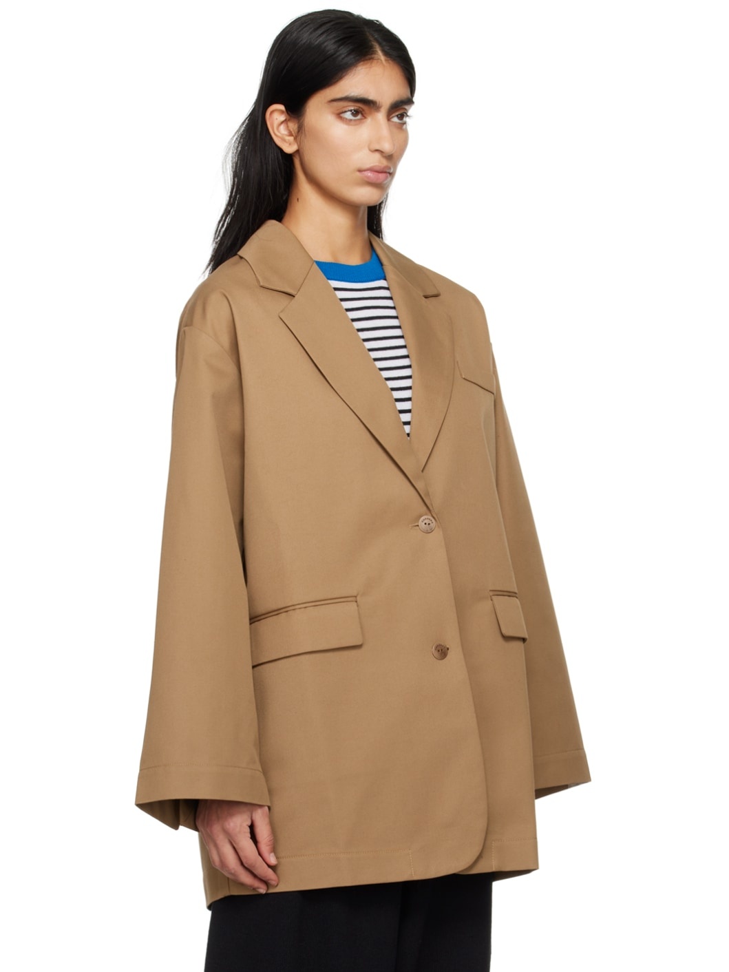 Tan Oversized Blazer - 2