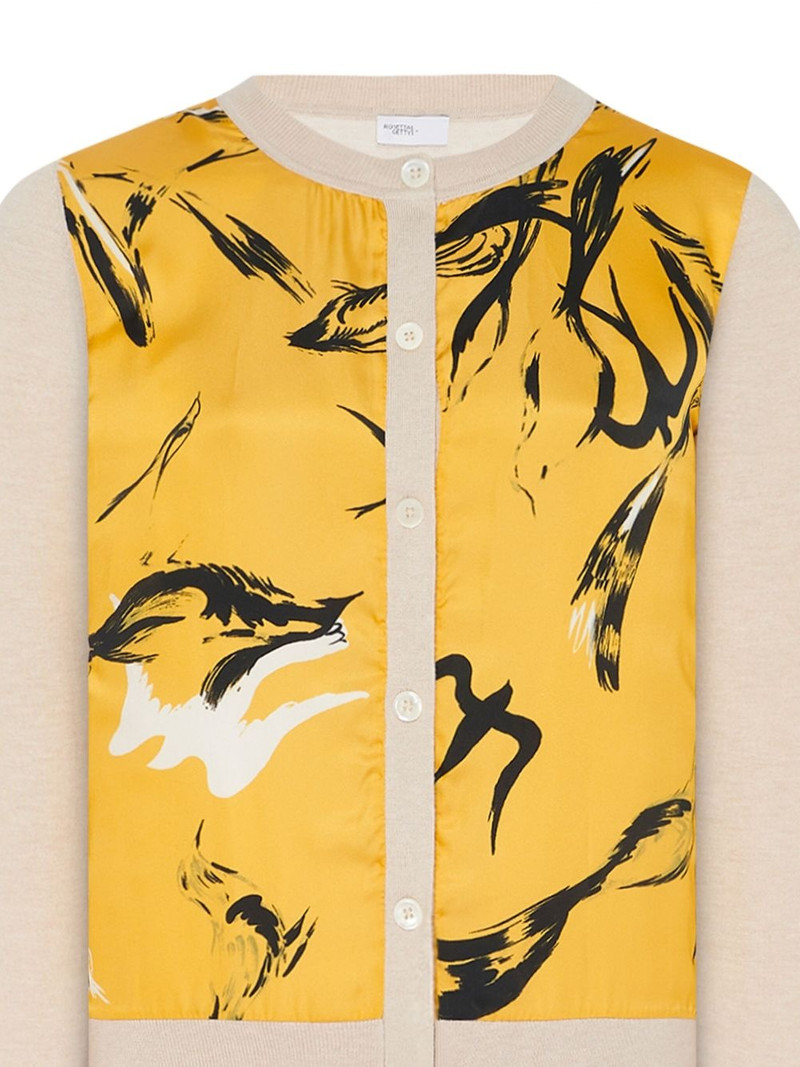 ROSETTA GETTY bird-print cardigan outlook