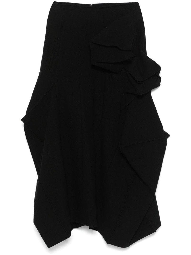 3D-appliqué midi skirt 1