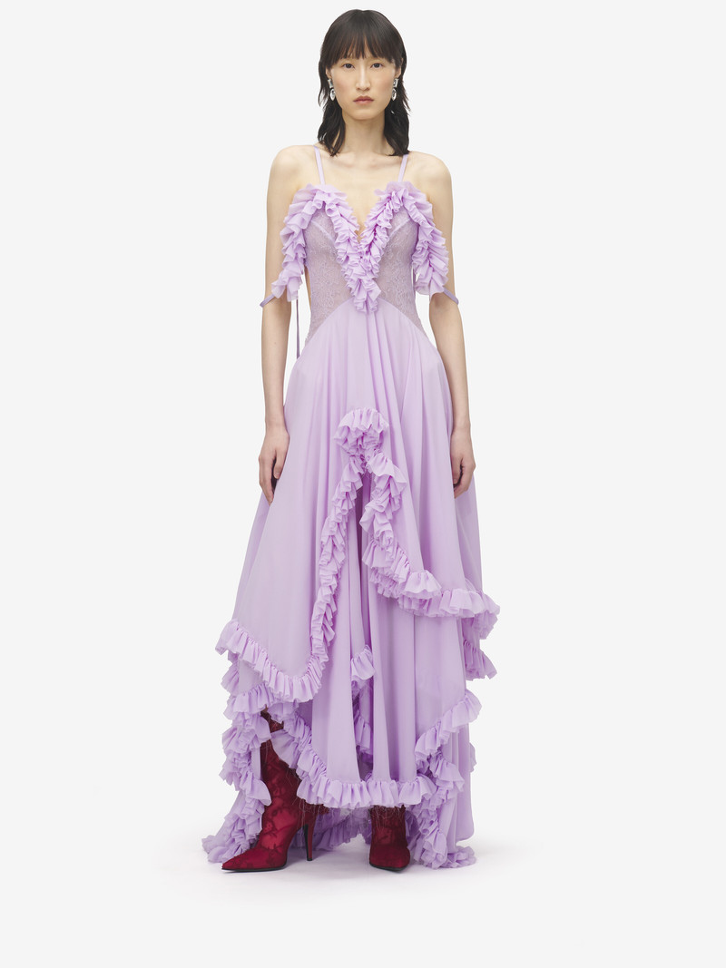 Alexander McQueen Ruffled Evening Dress outlook