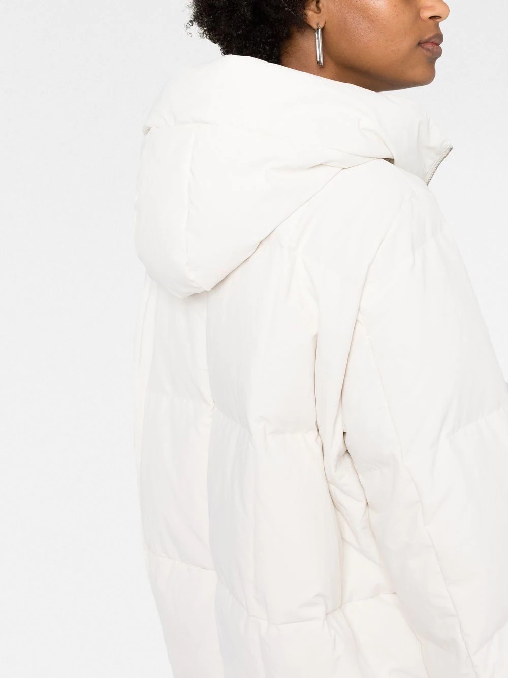 padded zip-up hooded jacket - 5
