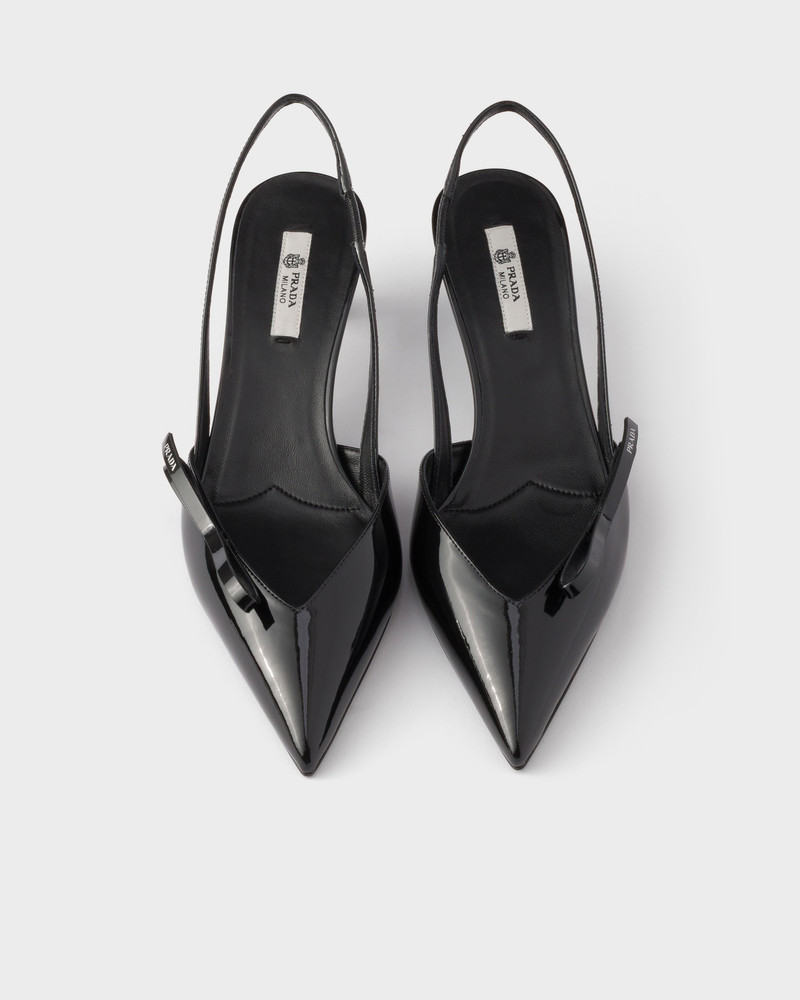 Patent leather slingback pumps 3