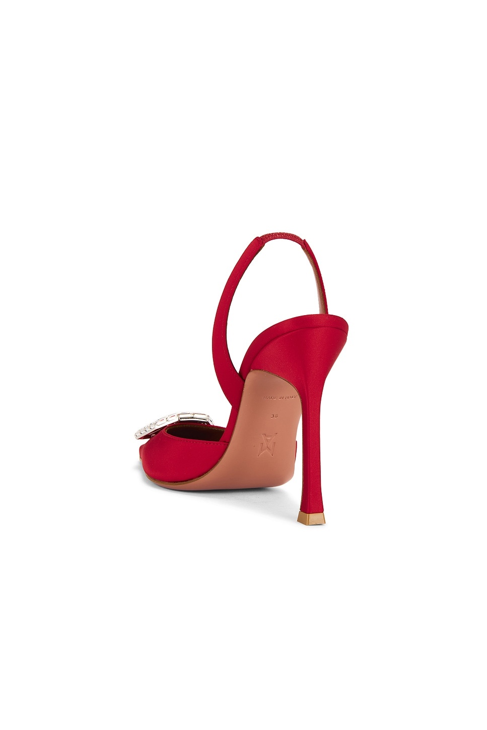 Camelia 105 Satin Sling Pump In Red - 3