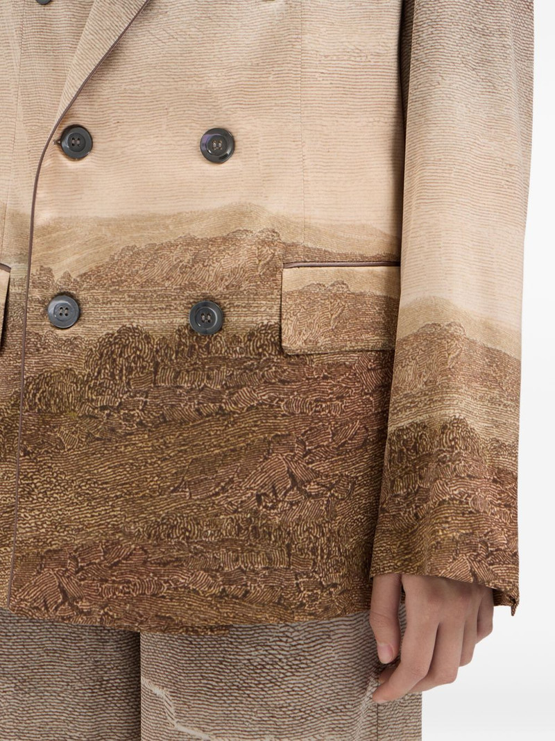 Adastrgum double-breasted landscape-printed jacket 5