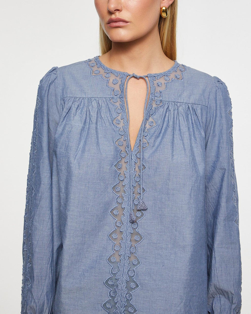 Blouse Kady Long Sleeve Light blue - 5