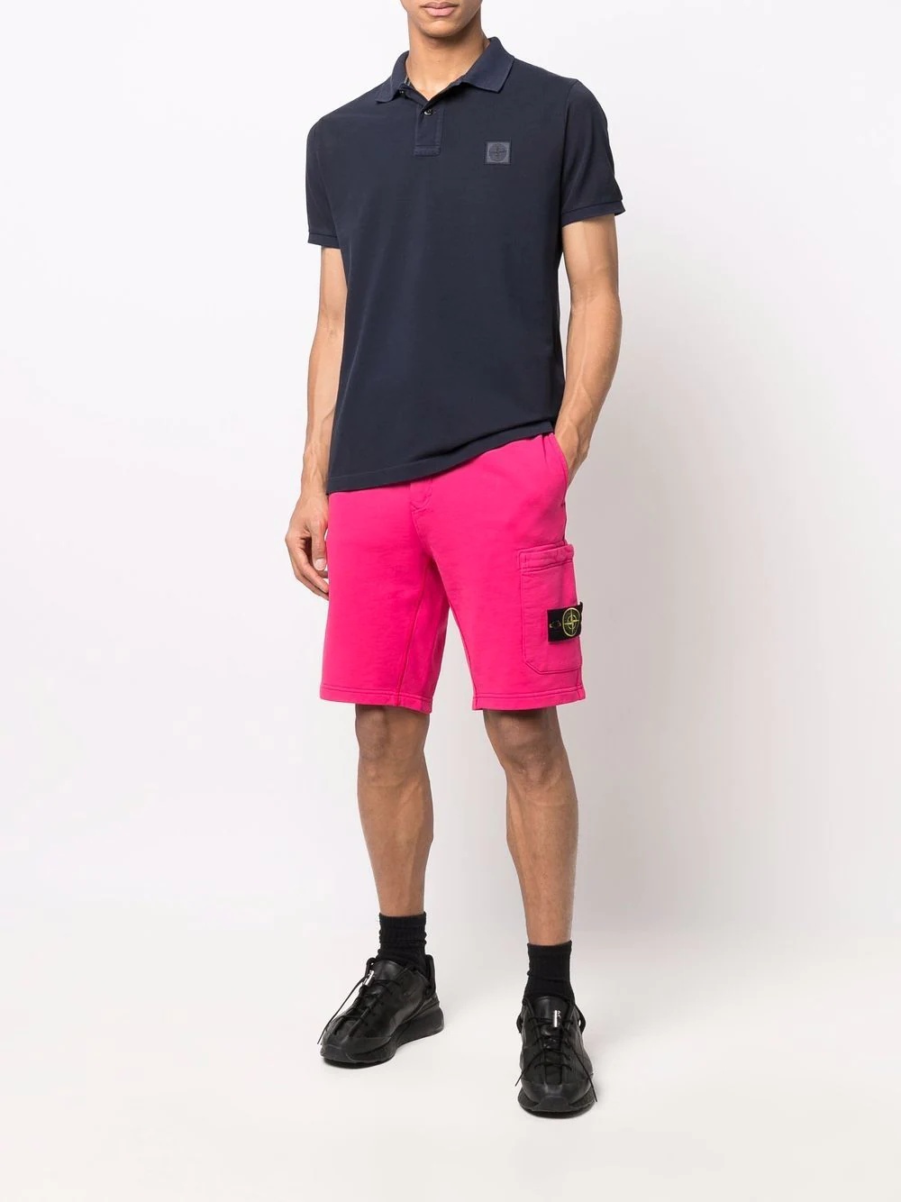 logo-patch track shorts - 2