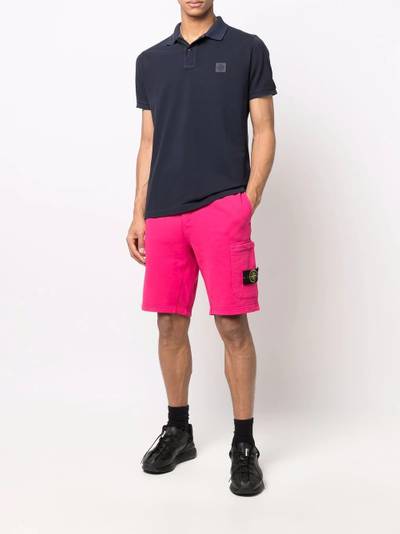 Stone Island logo-patch track shorts outlook