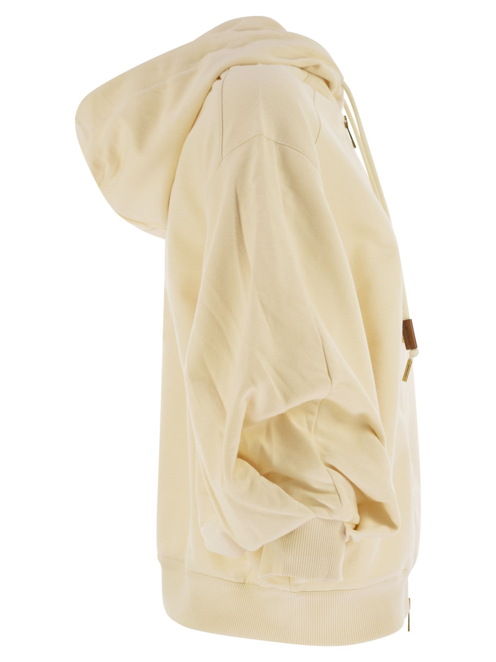 Moncler Women Cotton Sweatshirt With Hood And Zip - 3