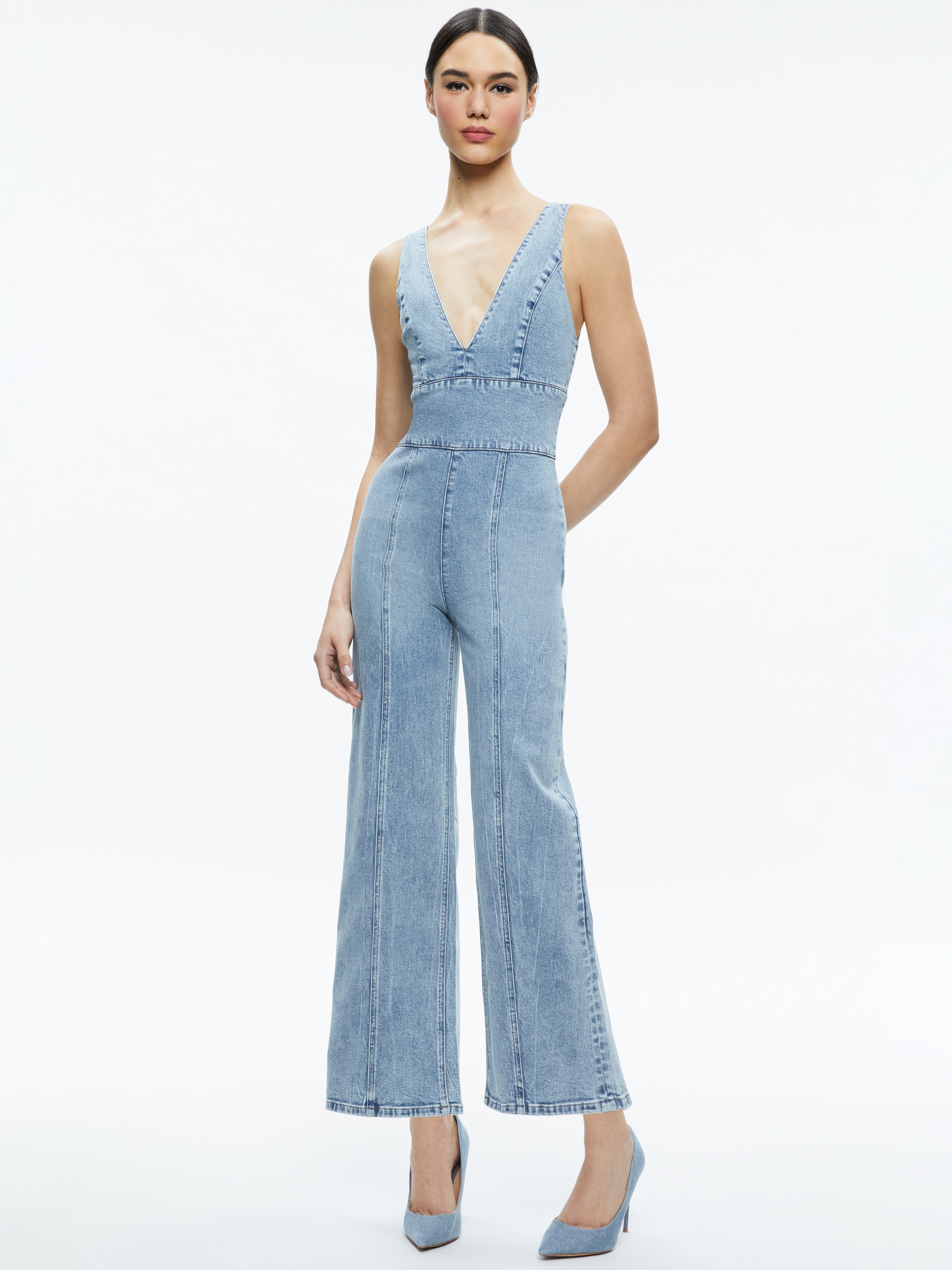 SANDRA DEEP V NECK JUMPSUIT - 6