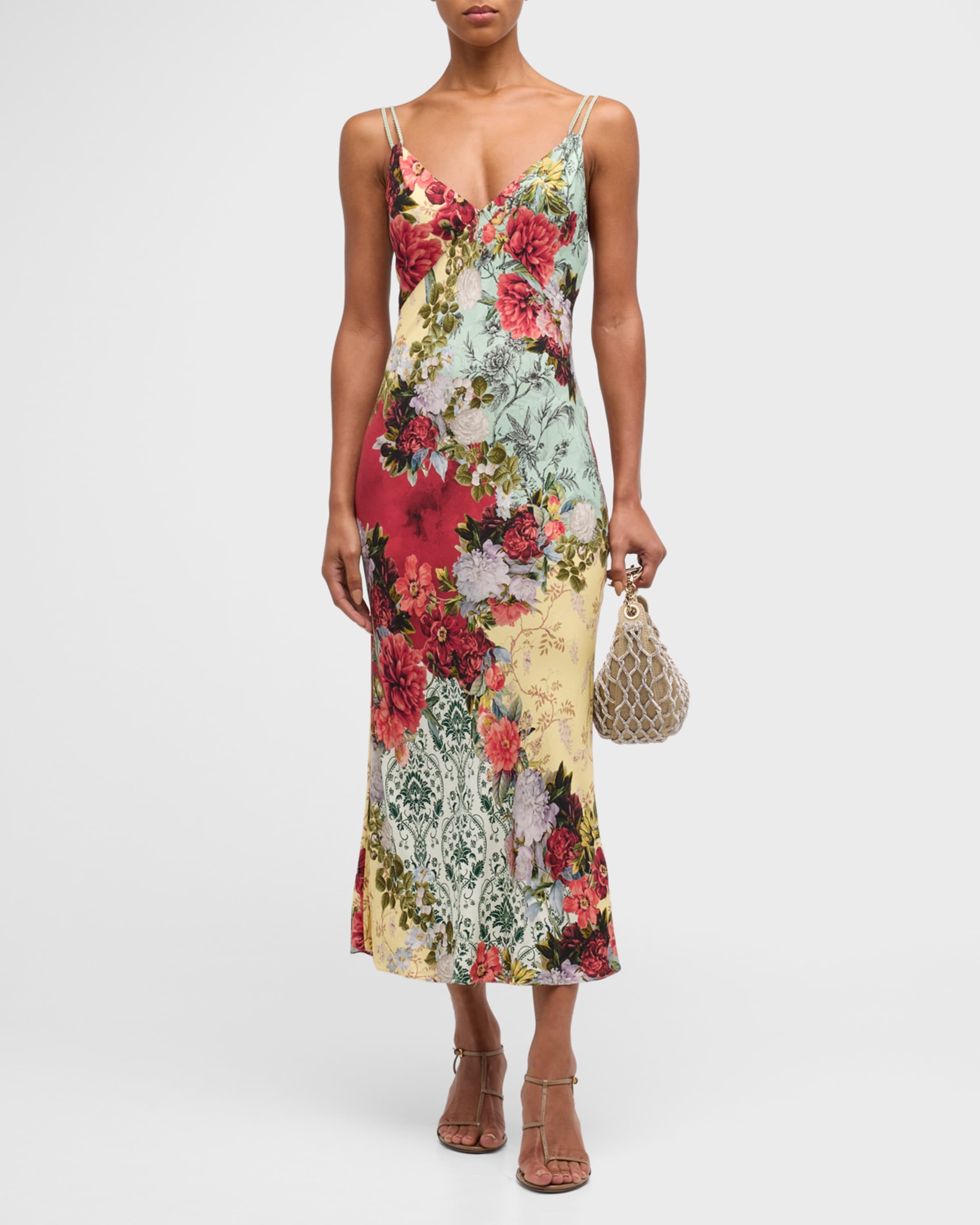 Kiro Floral V-Neck Slip Dress - 2