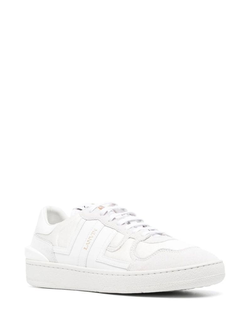 panelled lace-up sneakers - 3