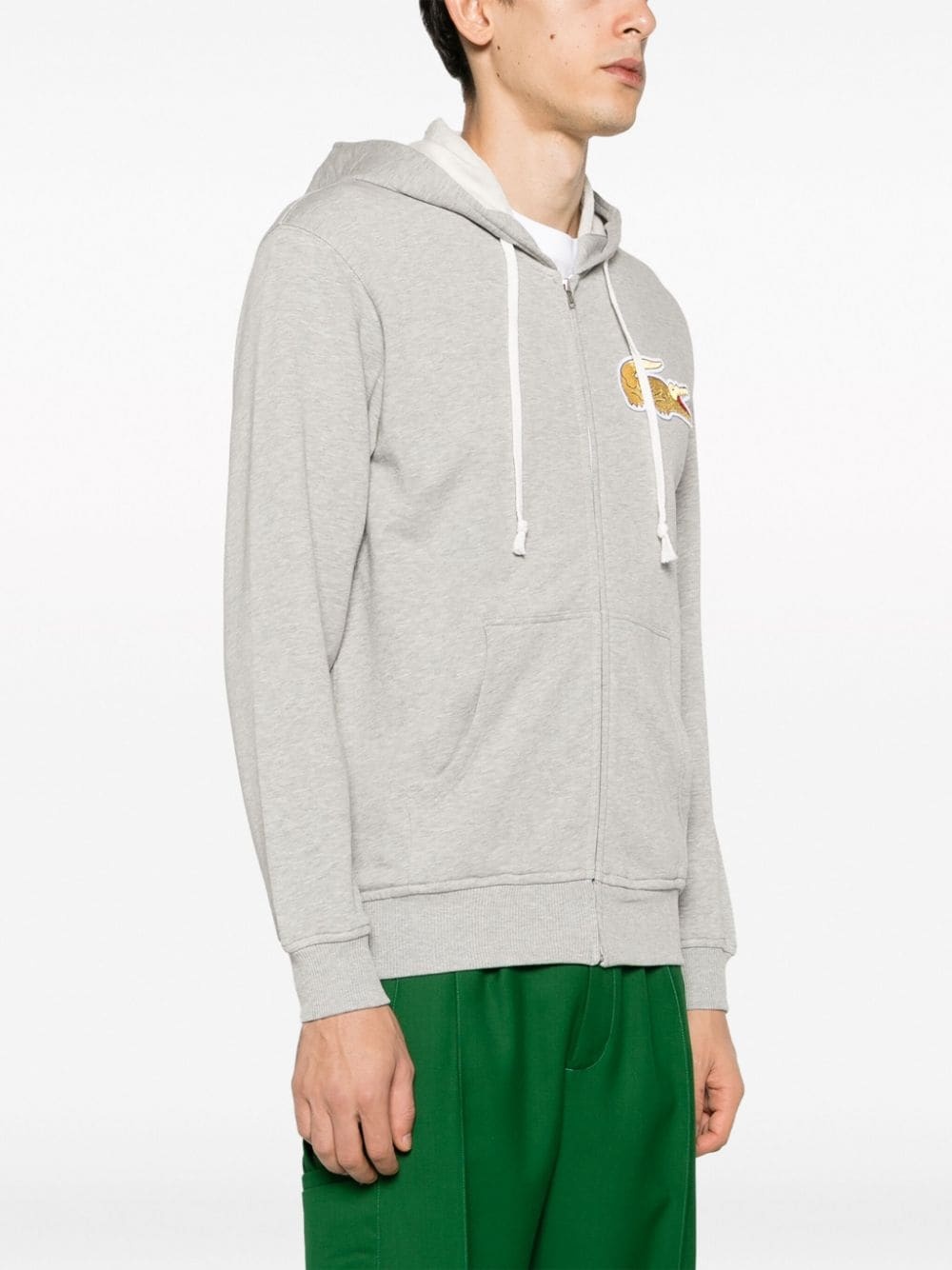 logo-patch cotton jacket - 3
