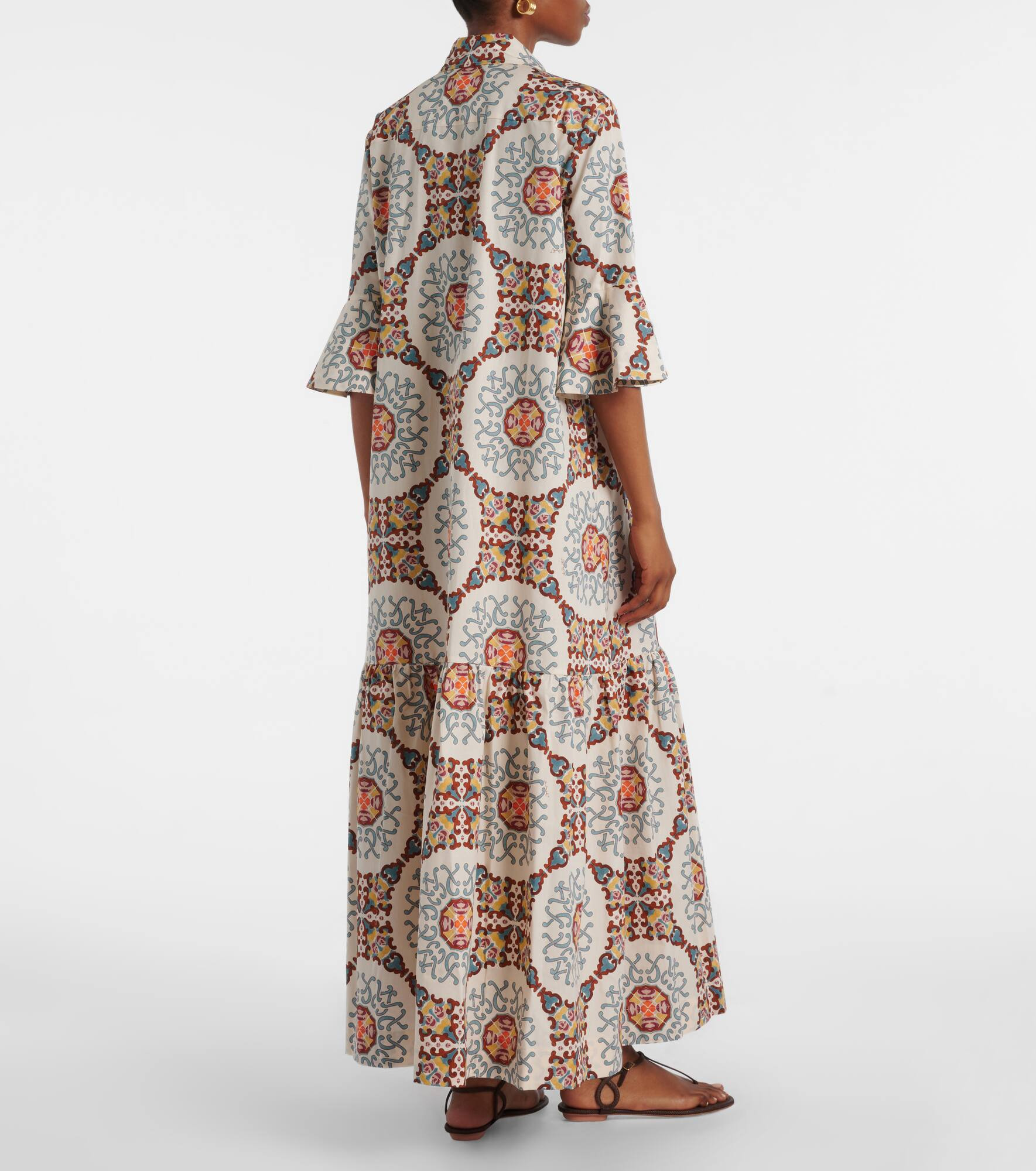 Artemis printed cotton poplin shirt dress - 3
