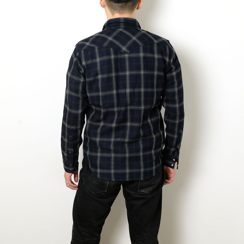 INDIGO PLAID WESTERN SHIRT - IHSH-411 - 10