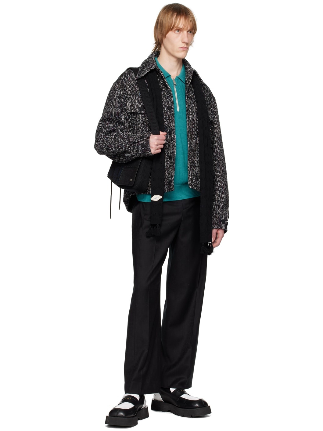 Black Fluic Scarf - 3