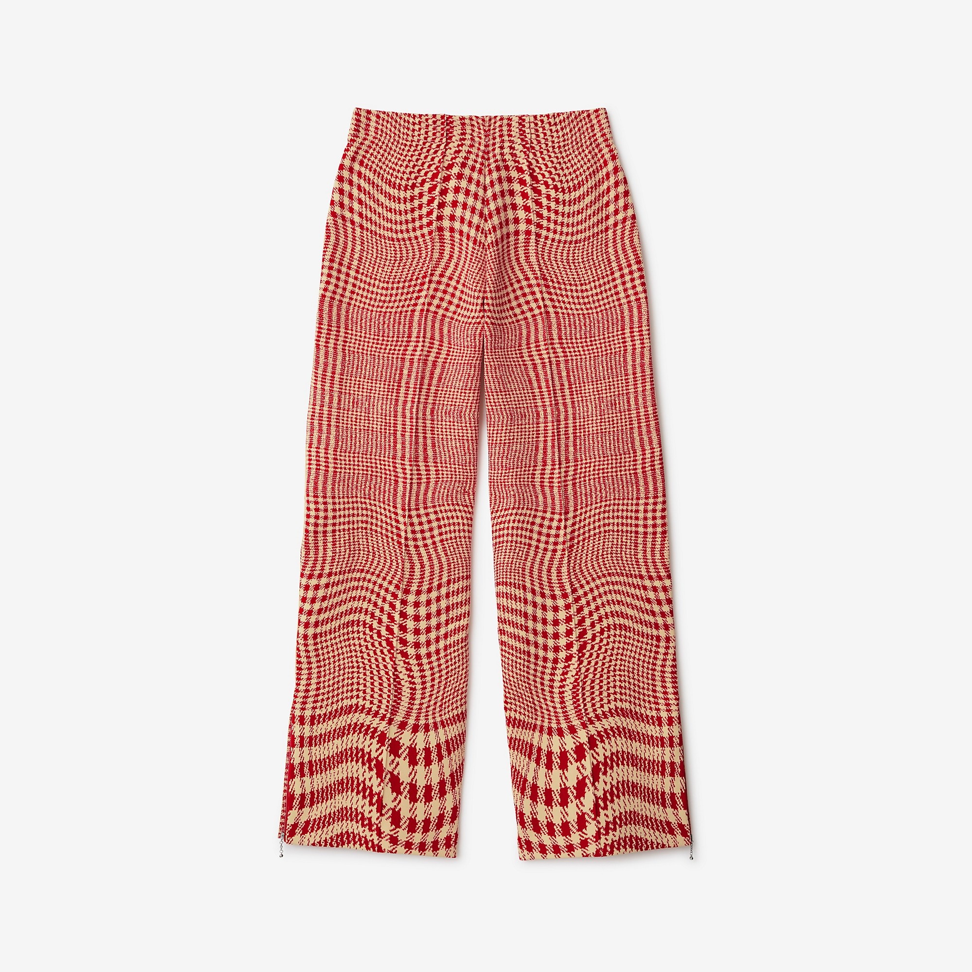 Warped Houndstooth Nylon Blend Track Pants - 5