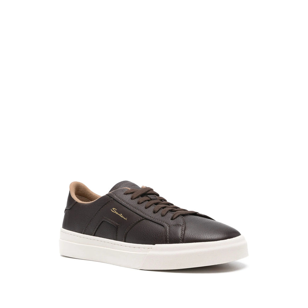 Santoni Brown Trainers - Low-Tops Men - 3