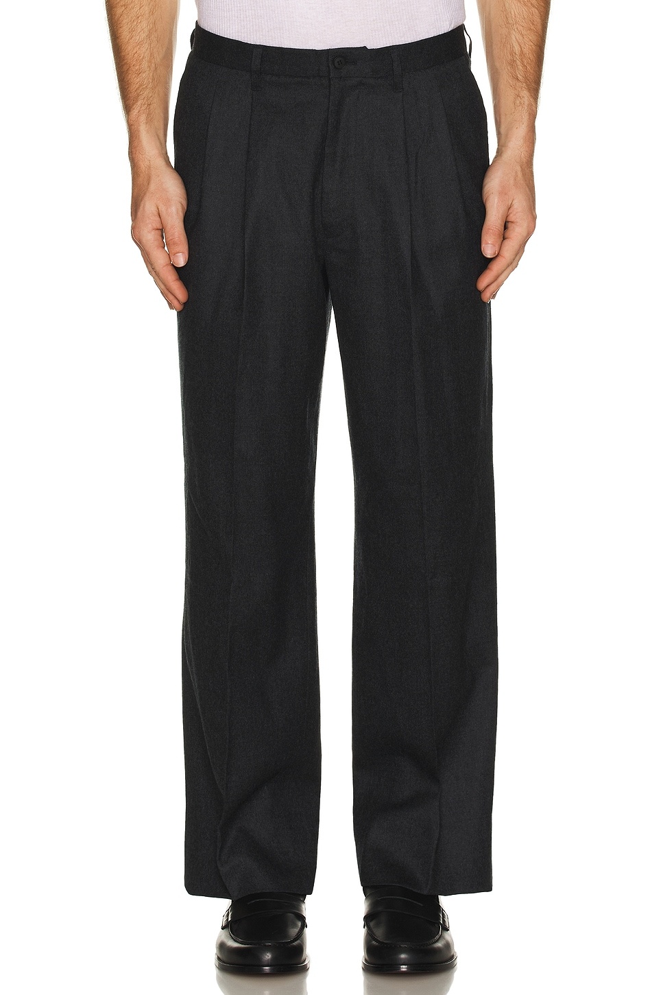 Wool Saxony 2tuck Pants - 3