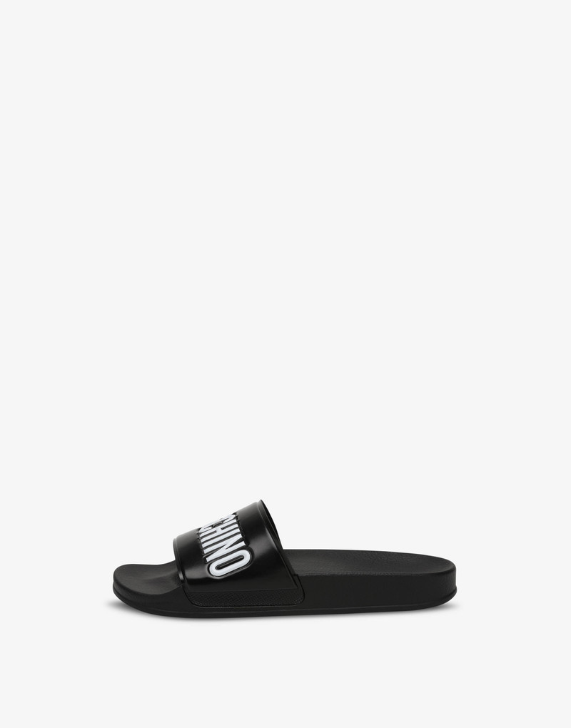Moschino PVC POOL SLIDES WITH LOGO outlook