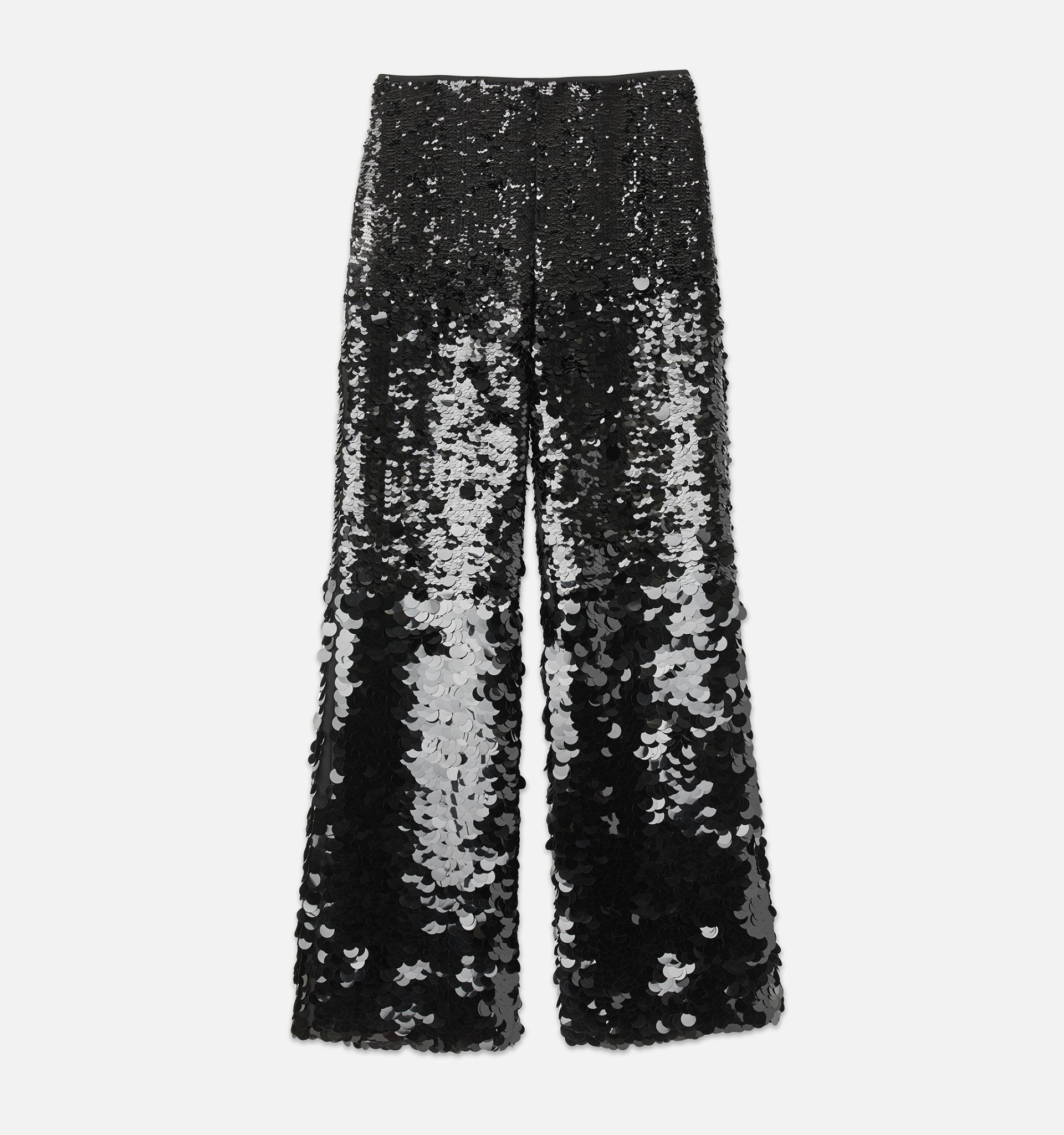 Sequined Embroidered Flare Fit Trousers - 2