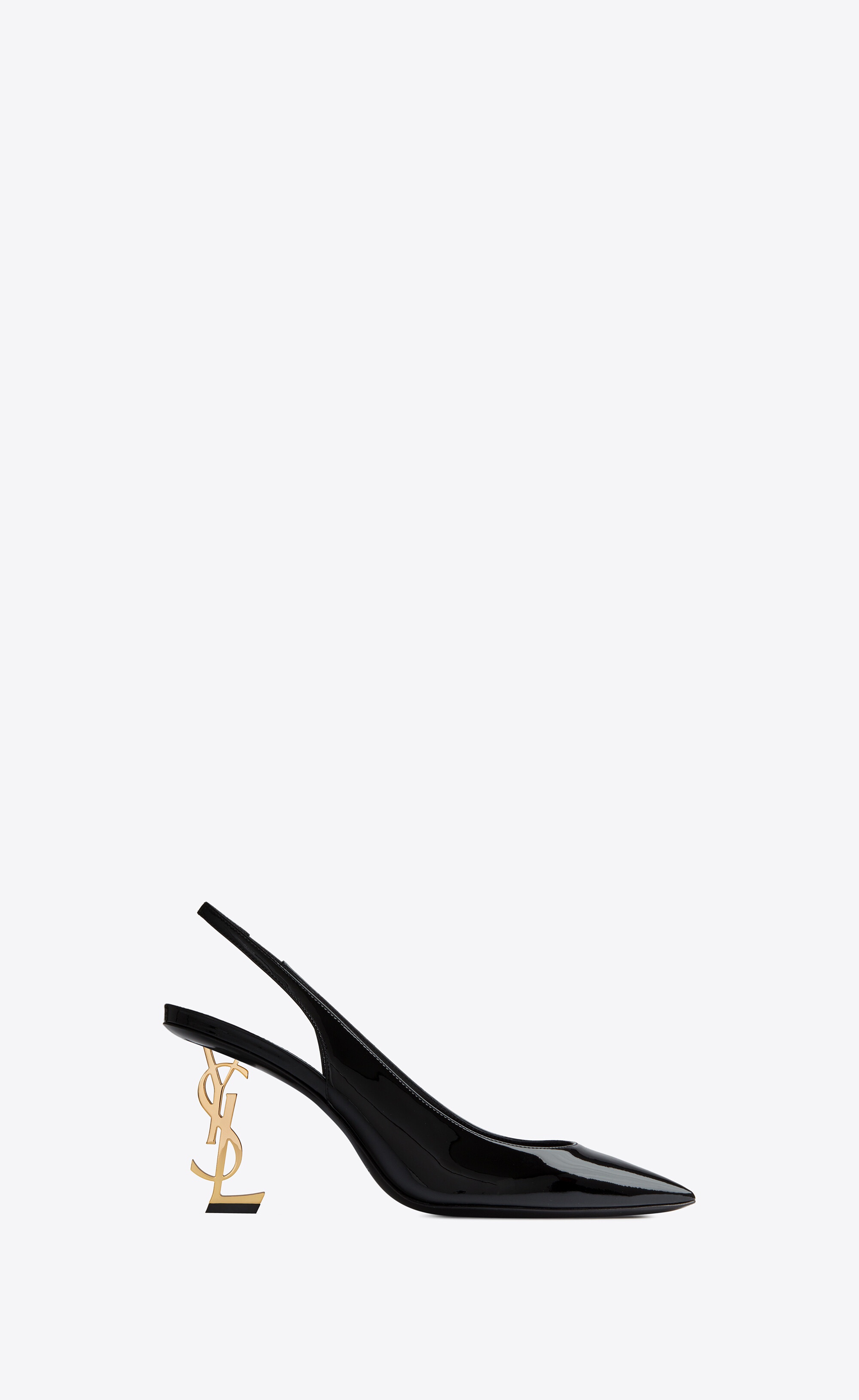 opyum slingback pumps in patent leather with gold-tone heel - 1