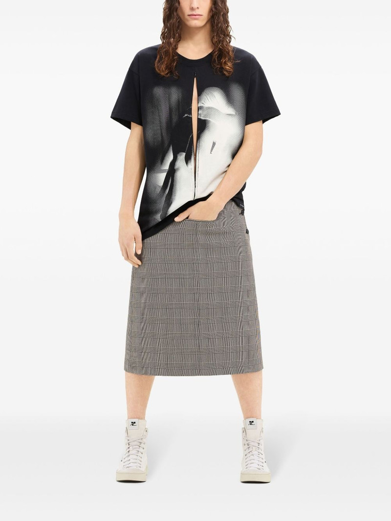 courrèges Lovers zip-embellished cotton T-shirt outlook