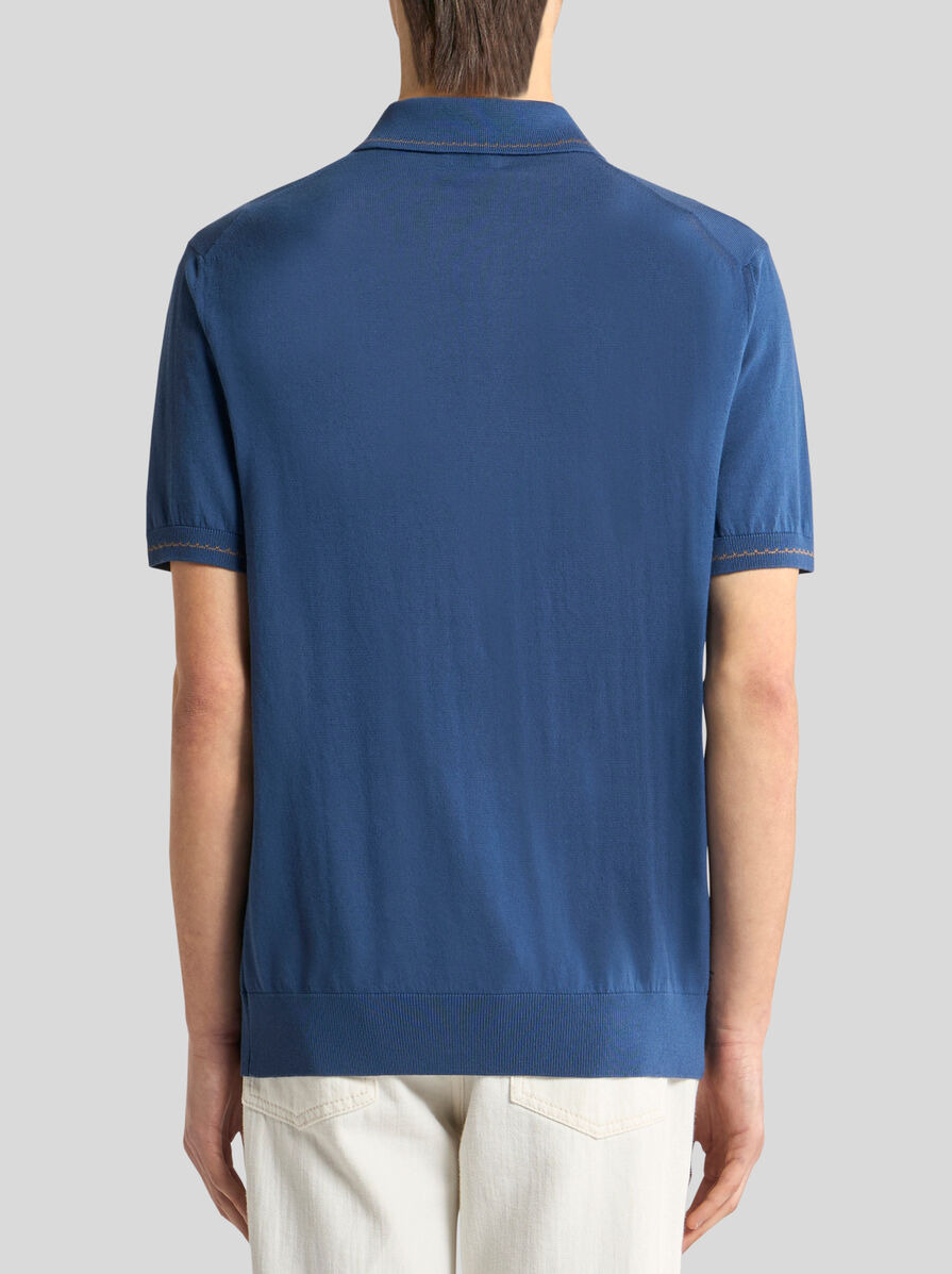 COTTON POLO SHIRT WITH PEGASO - 4