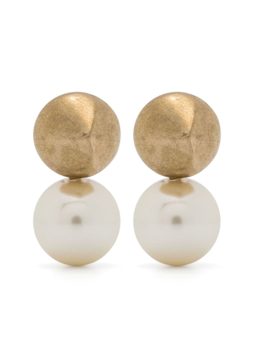 bead-embellished drop earrings - 1