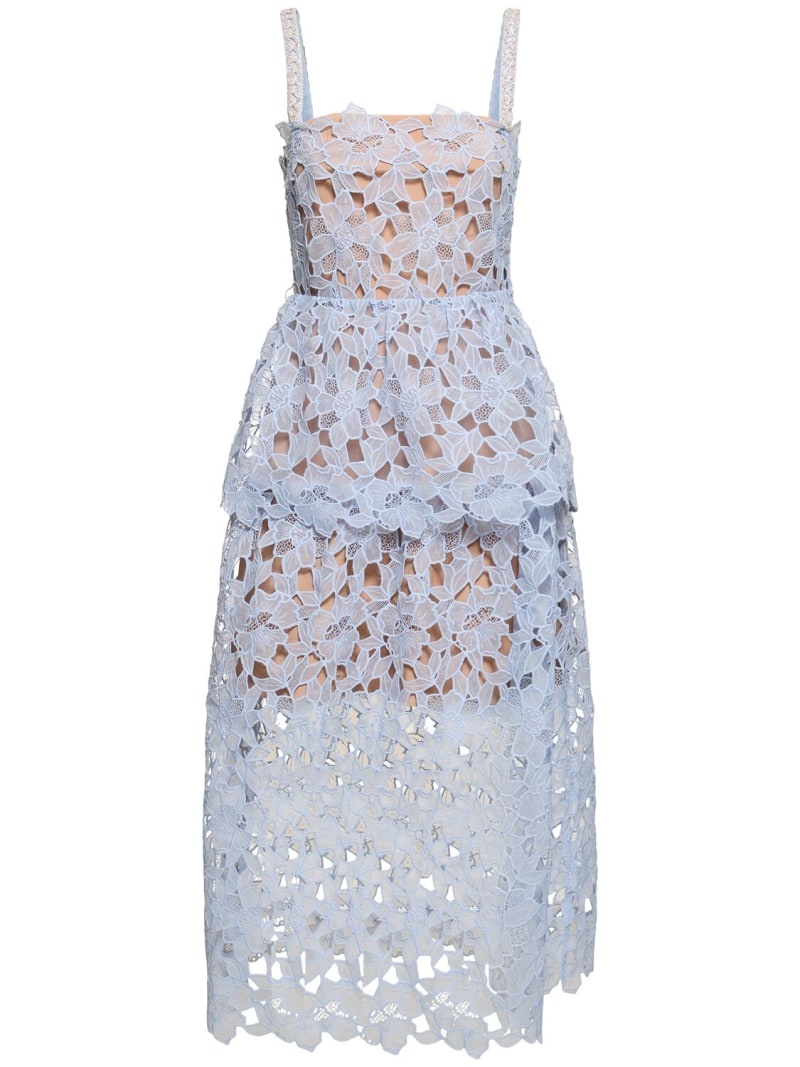 Organza lace midi dress - 1