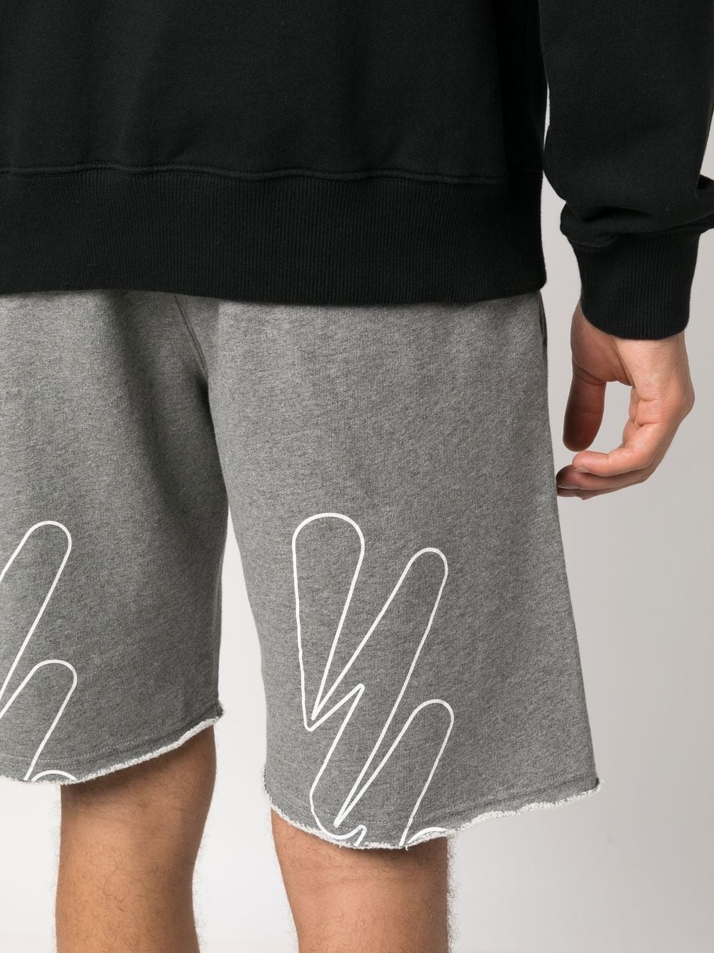 logo-print track shorts - 5