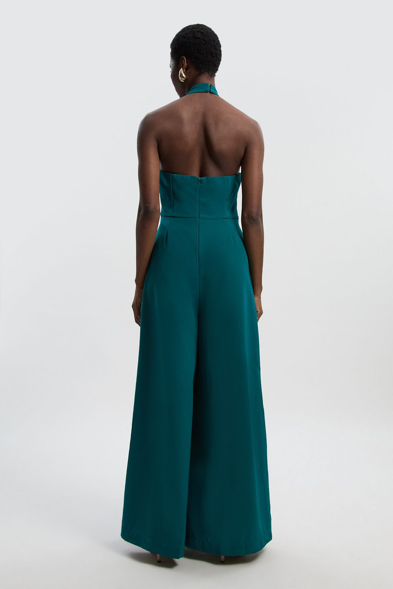 Soft Tailored Trim Detail Wide Leg Jumpsuit 5