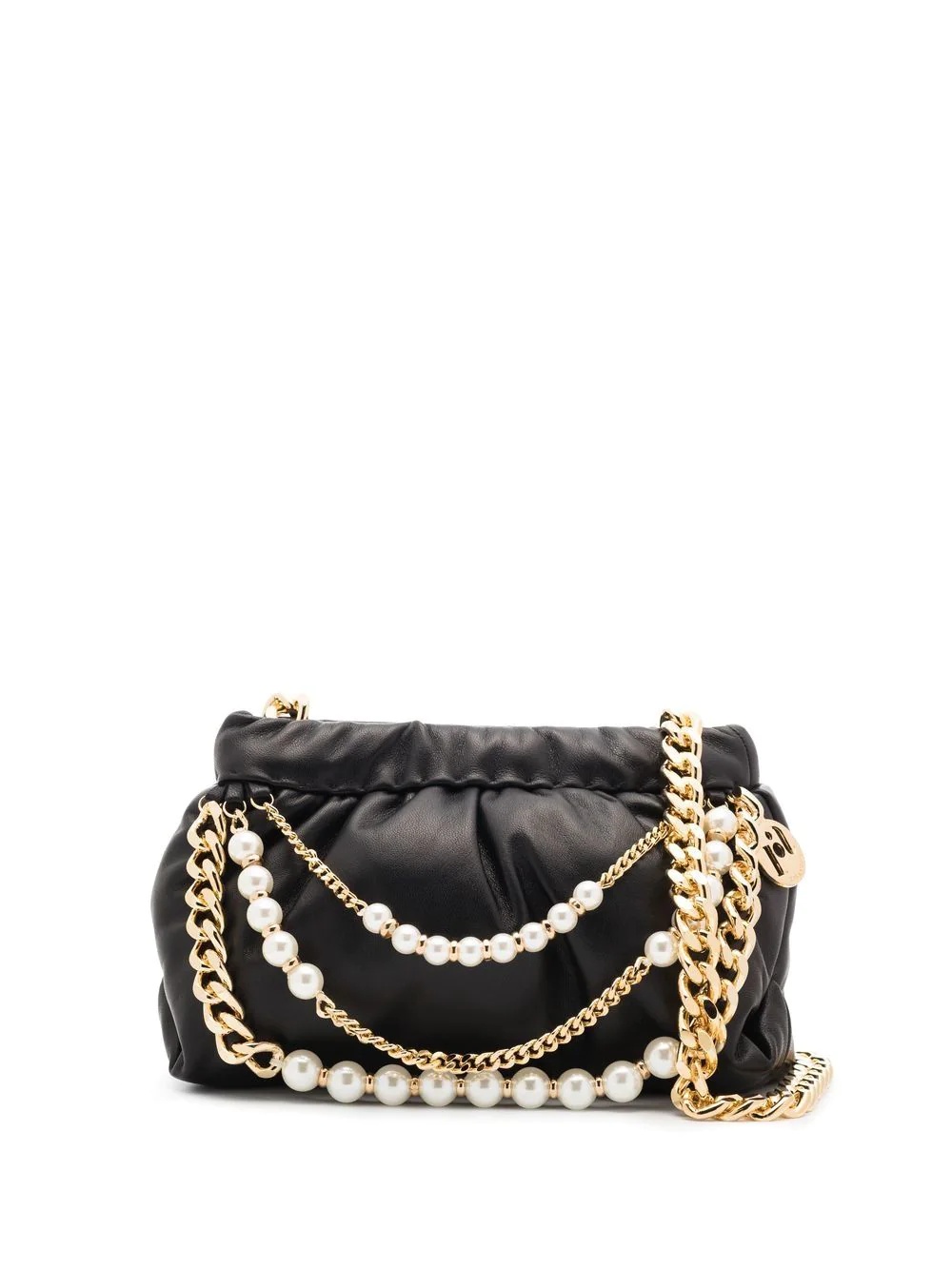 Glam pearl-embellished shoulder bag - 1