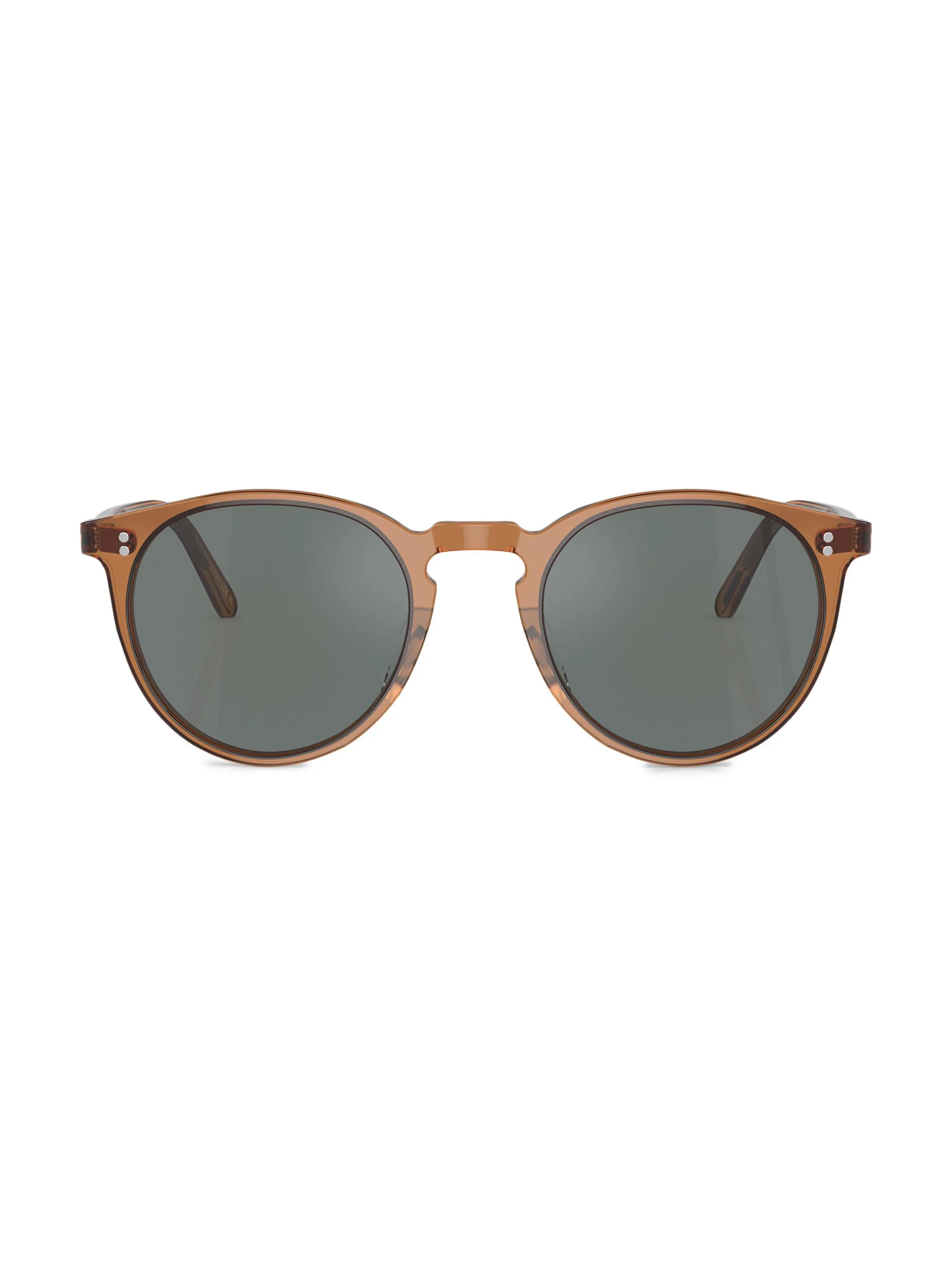 Women's O'Malley Sun 48MM Round Sunglasses - Transparent Brown Teal - 1