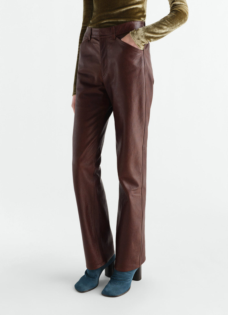 STRAIGHT PANTS IN GLOSSY LEATHER 3