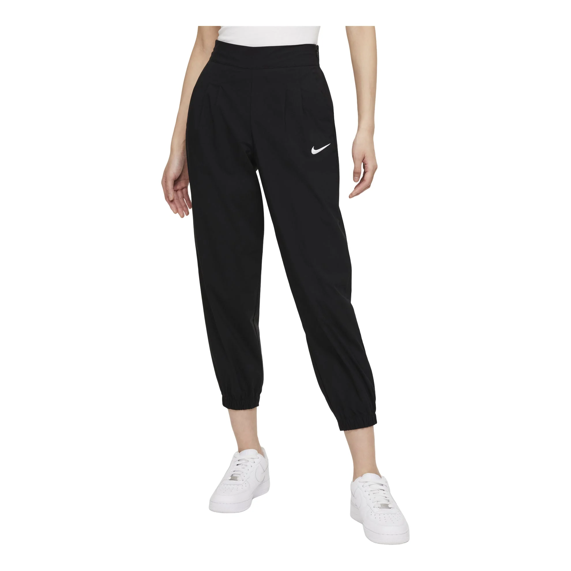 (WMNS) 나이키 스포츠웨어 Icn Clsh Wvn Hr Jggr Causual Sports Ventilate 긴 바지 검정 DD5049-010 - 1