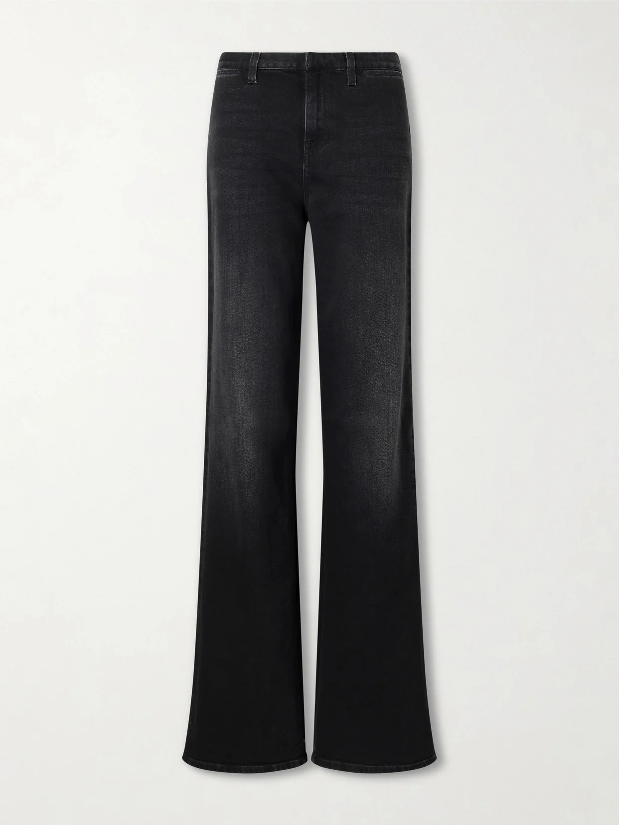 Low-rise Webbing-trimmed Straight-leg Jeans - 1