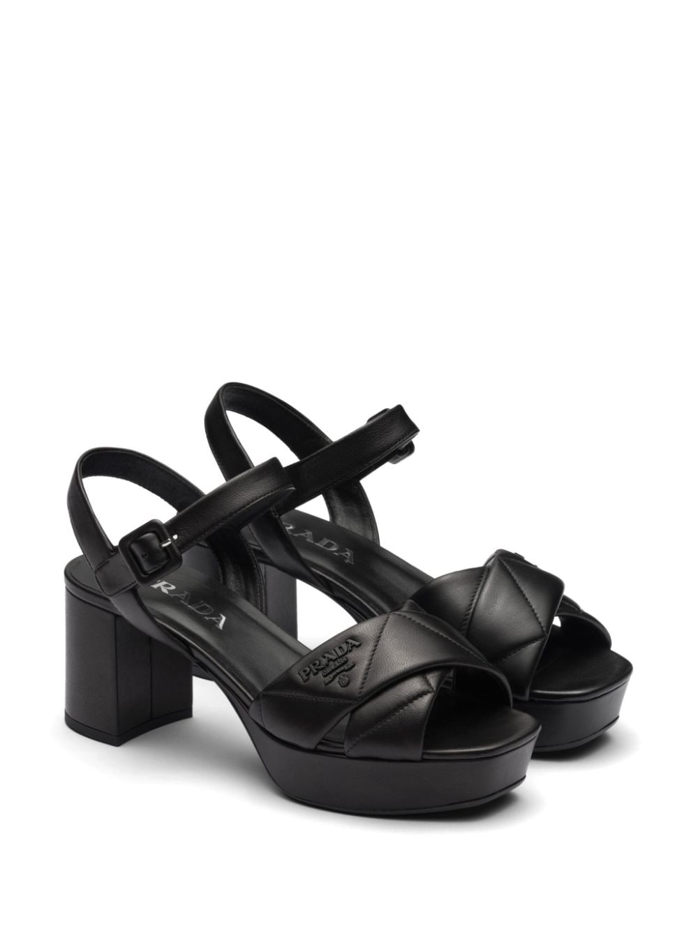 65mm quilted leather sandals - 2
