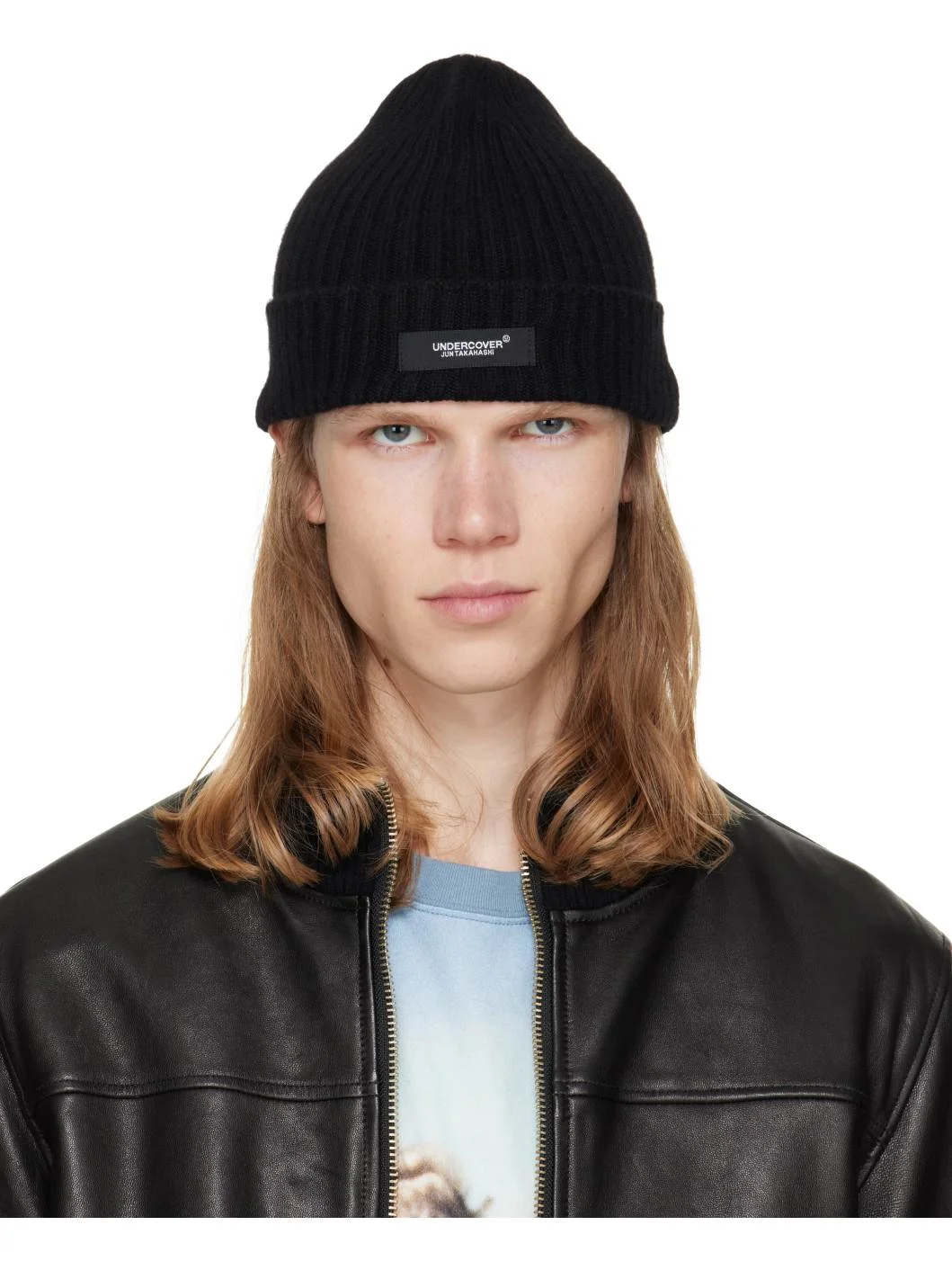 Black Cashmere Beanie - 1