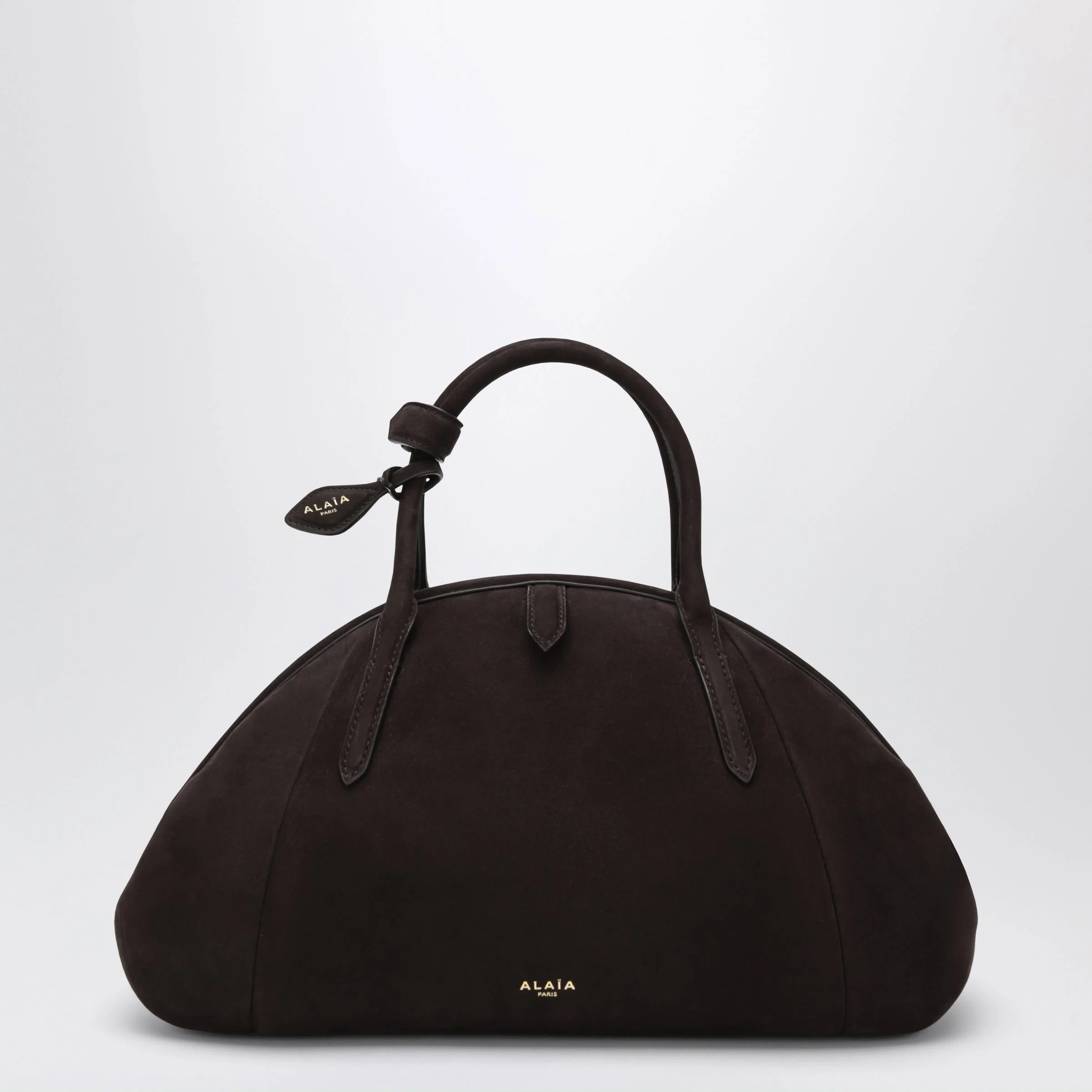 Alaia Brown Nubuck Top-Handle Bag Women - 1