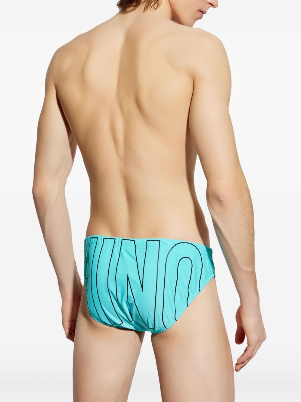 logo print swimming trunks - 3