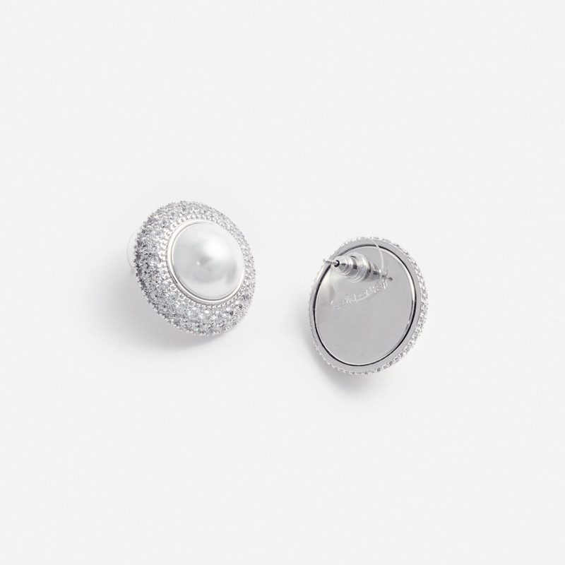 self-portrait Small Crystal Pearl Earrings outlook