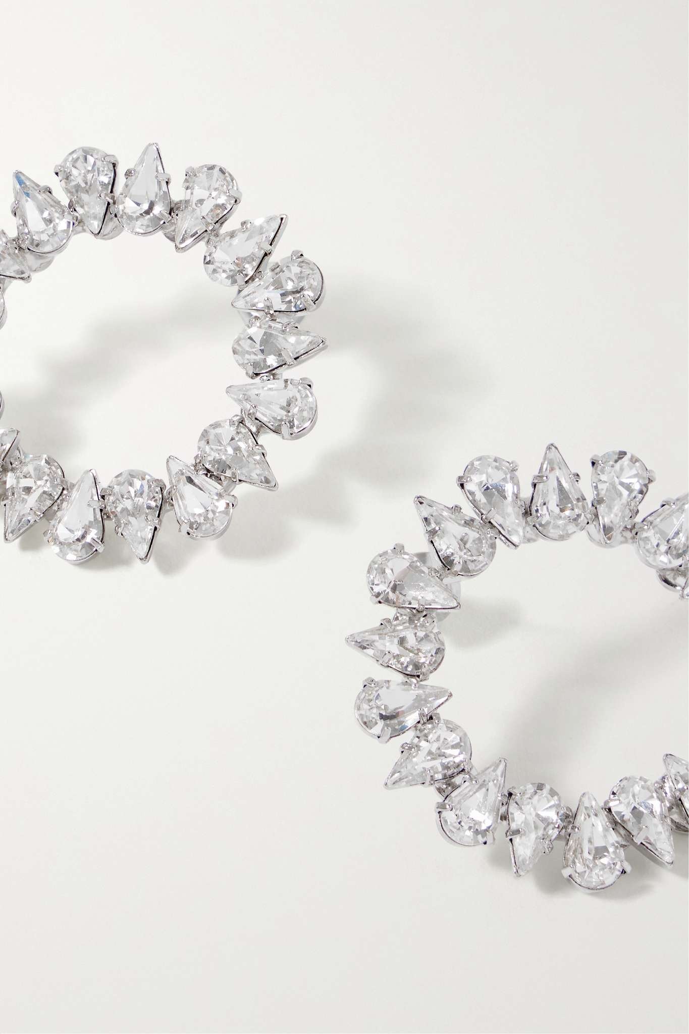Hailey rhodium-plated crystal earrings - 4