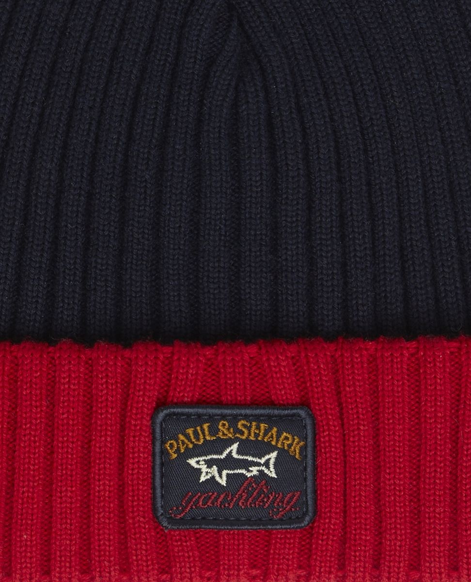 Ribbed wool beanie with iconic badge - 3