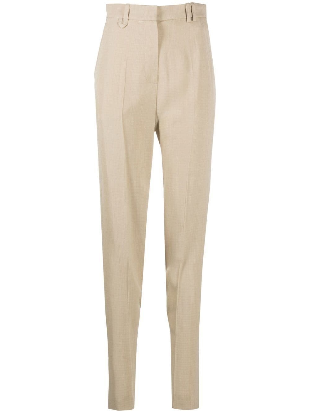 high-waisted tailored trousers - 1