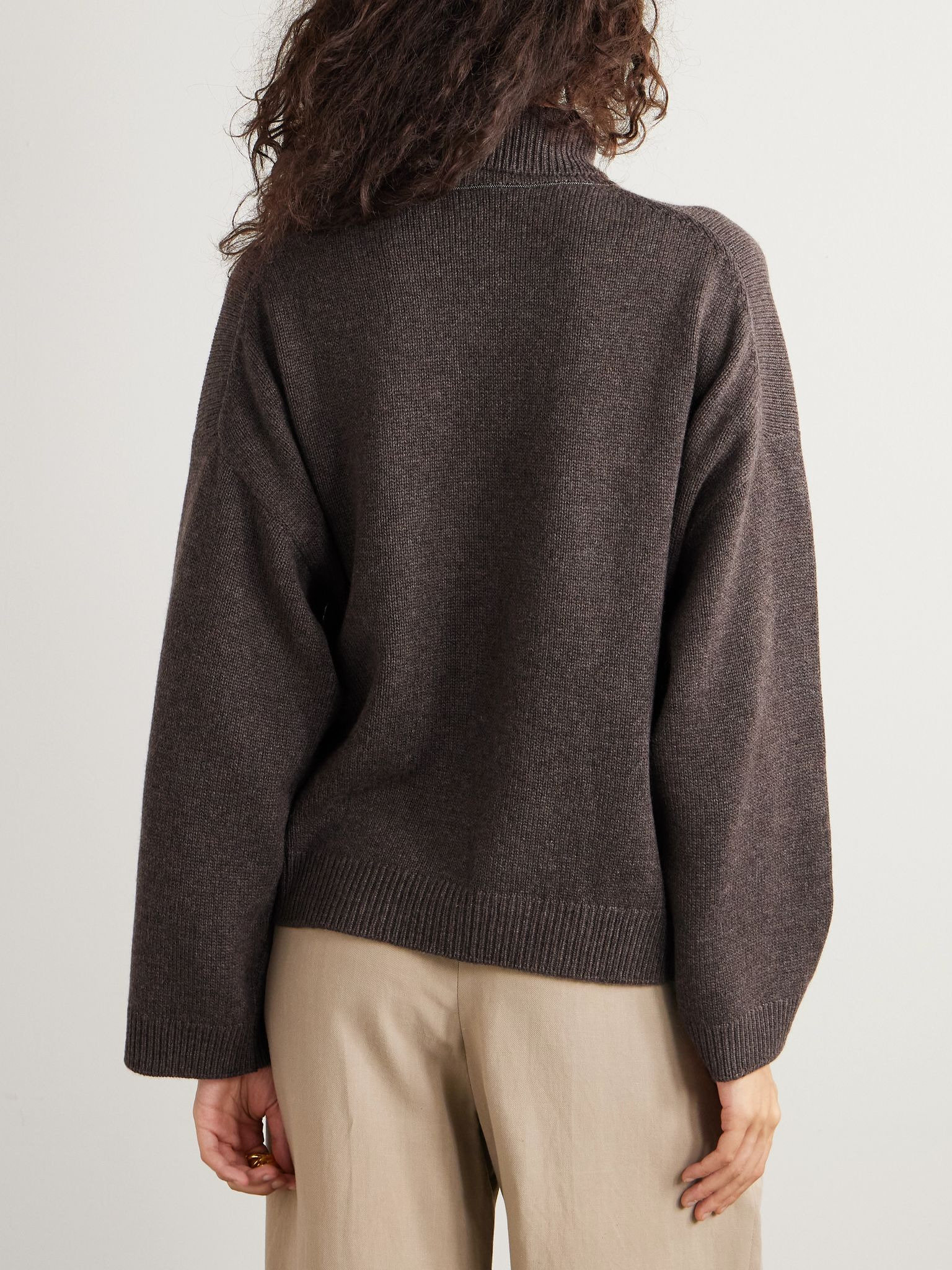 Cashmere turtleneck sweater Brown - 4
