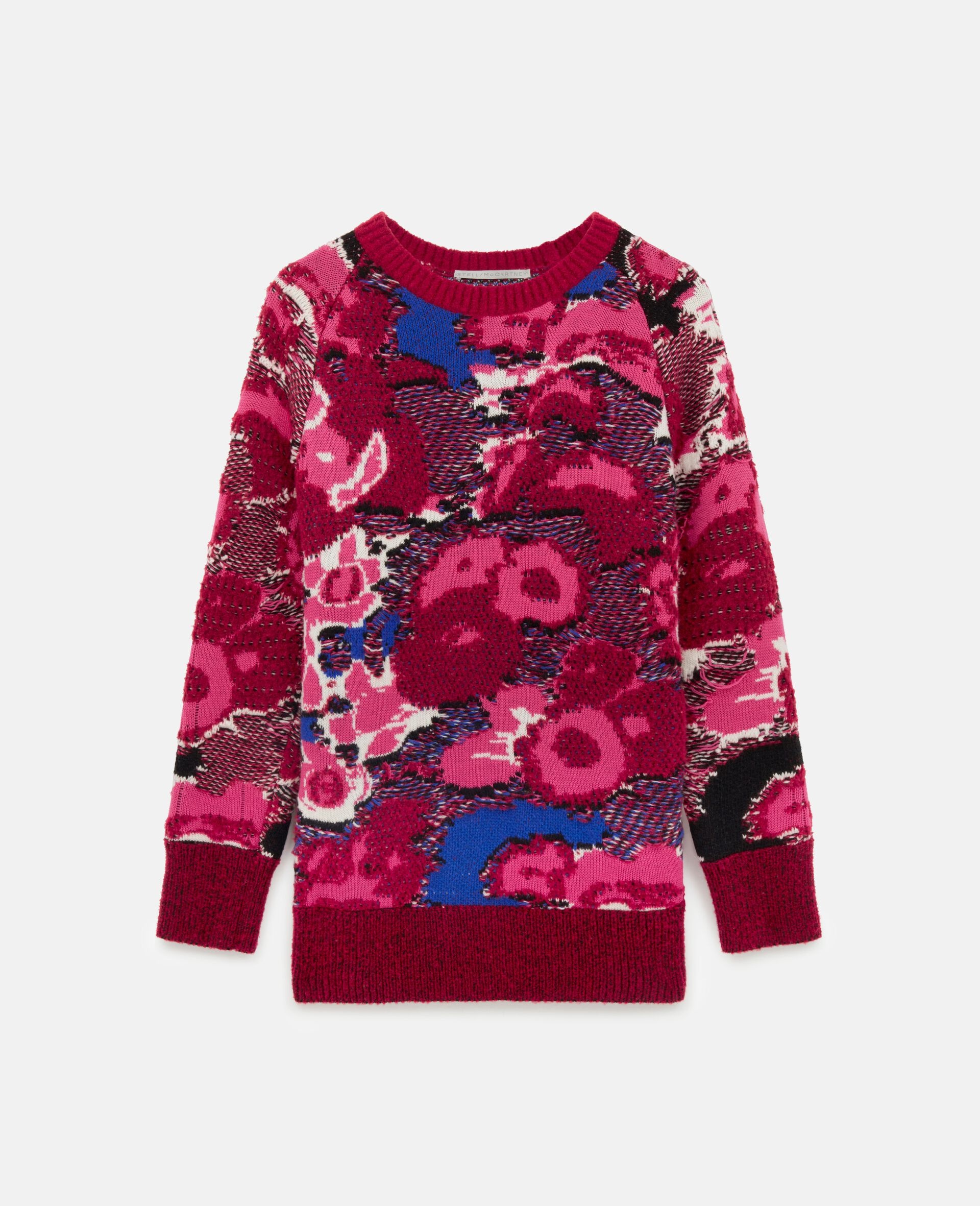 Floral Jacquard Sweater - 1