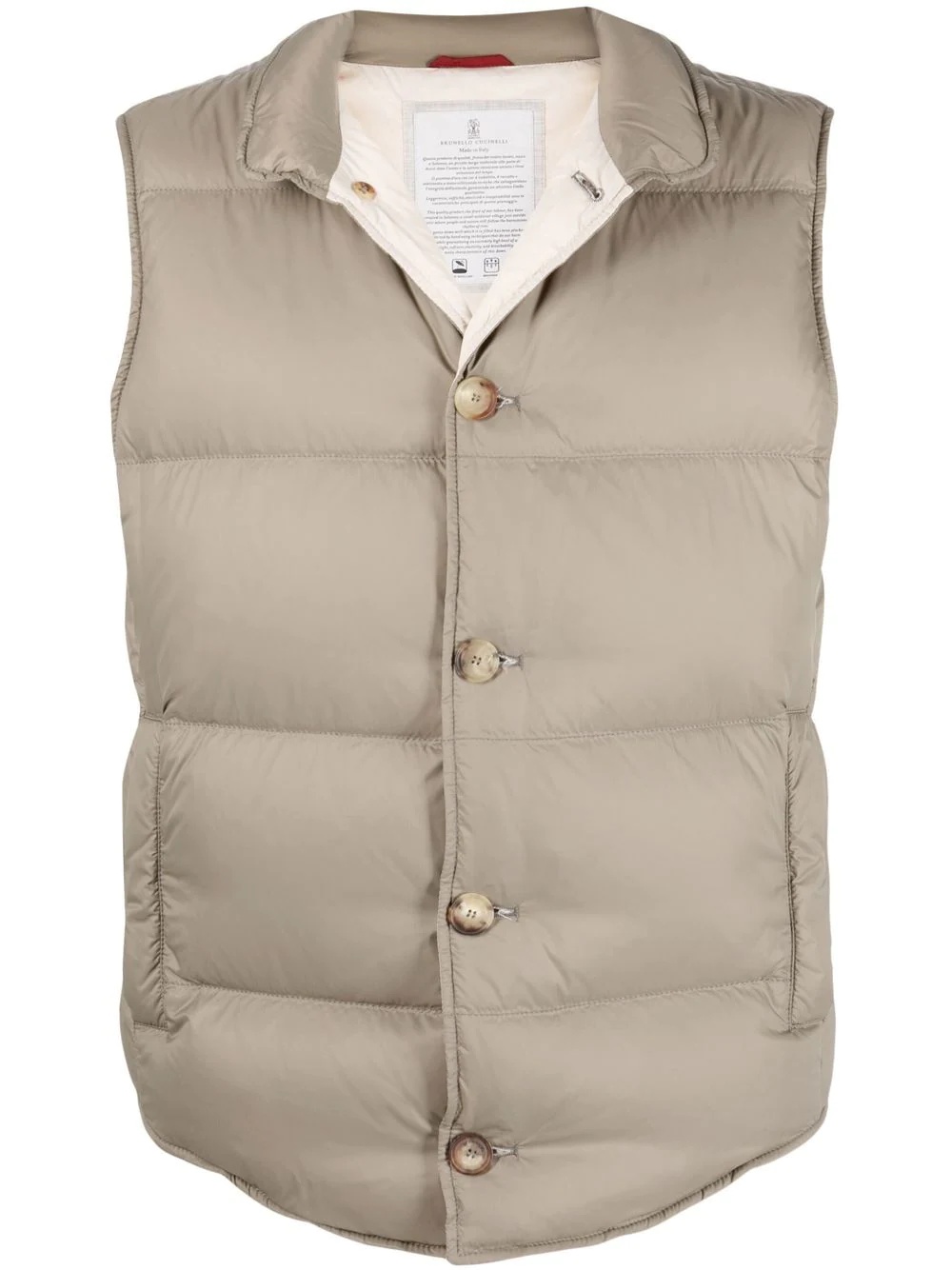 button-up padded vest - 1