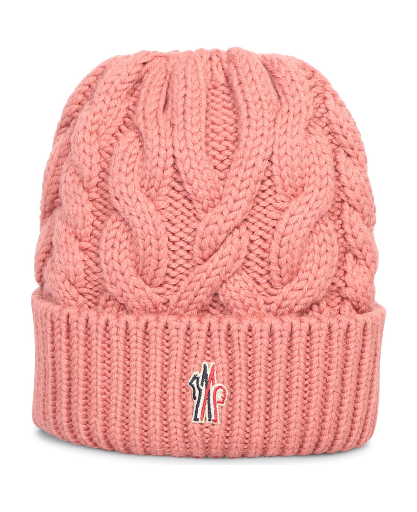 Dark Pink Wool Beanie Hat - 1
