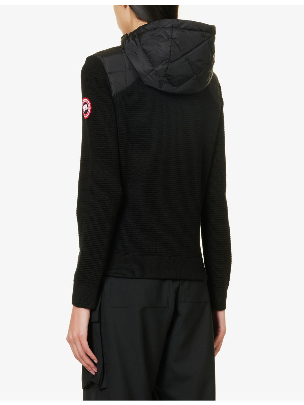 Hybridge quilted wool hoody - 4
